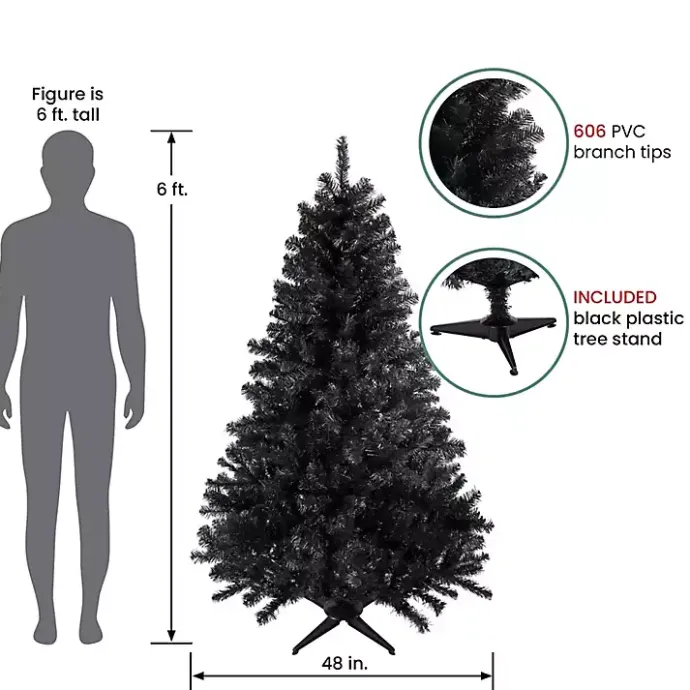 New Kirklands Home 6 ft. Spruce Halloween Tree Black