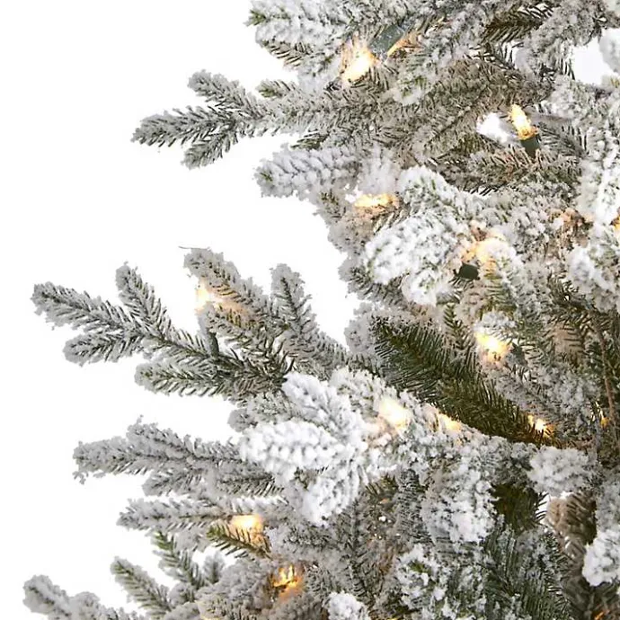 Sale Kirklands Home 6 ft. Clear Lit Flocked Fraser Fir Christmas Tree