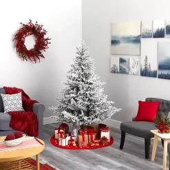 Sale Kirklands Home 6 ft. Clear Lit Flocked Fraser Fir Christmas Tree