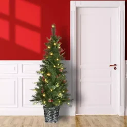 Clearance Kirklands Home 5 ft. Feel Real Pre-Lit Buzzard Pine Tree