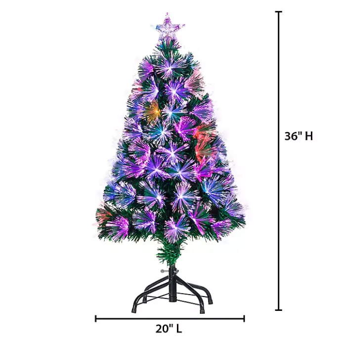 Clearance Kirklands Home 3 ft. Fiber Optic Color Changing Christmas Tree