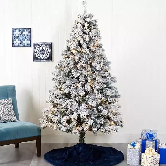 Clearance Kirklands Home 7 ft. Flocked Lit West Virginia Fir Christmas Tree