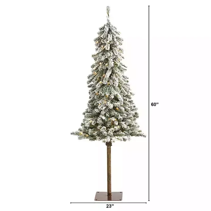Sale Kirklands Home 5 ft. Flocked Pre-Lit Alpine Christmas Tree