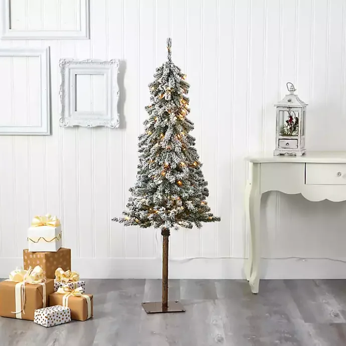 Sale Kirklands Home 5 ft. Flocked Pre-Lit Alpine Christmas Tree