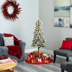 Sale Kirklands Home 5 ft. Flocked Pre-Lit Alpine Christmas Tree