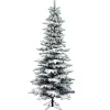 Sale Kirklands Home 7.5 ft. Flocked Slim Utica Fir Christmas Tree