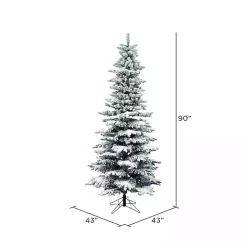 Sale Kirklands Home 7.5 ft. Flocked Slim Utica Fir Christmas Tree