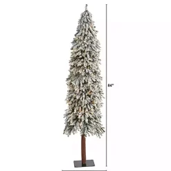 Best Kirklands Home 7 ft. Lit Flocked Grand Alpine Christmas Tree