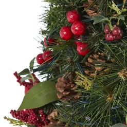 Clearance Kirklands Home 2 ft. Lit Mixed Pine and Berries Christmas Tree