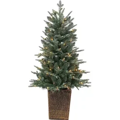 Outlet Kirklands Home 4 ft. Pre-Lit Blue Spruce Potted Christmas Tree