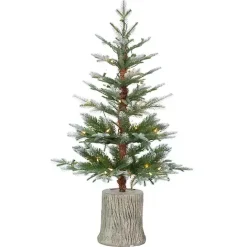 Discount Kirklands Home 3 ft. Pre-Lit Cut Frosted Pine Christmas Tree