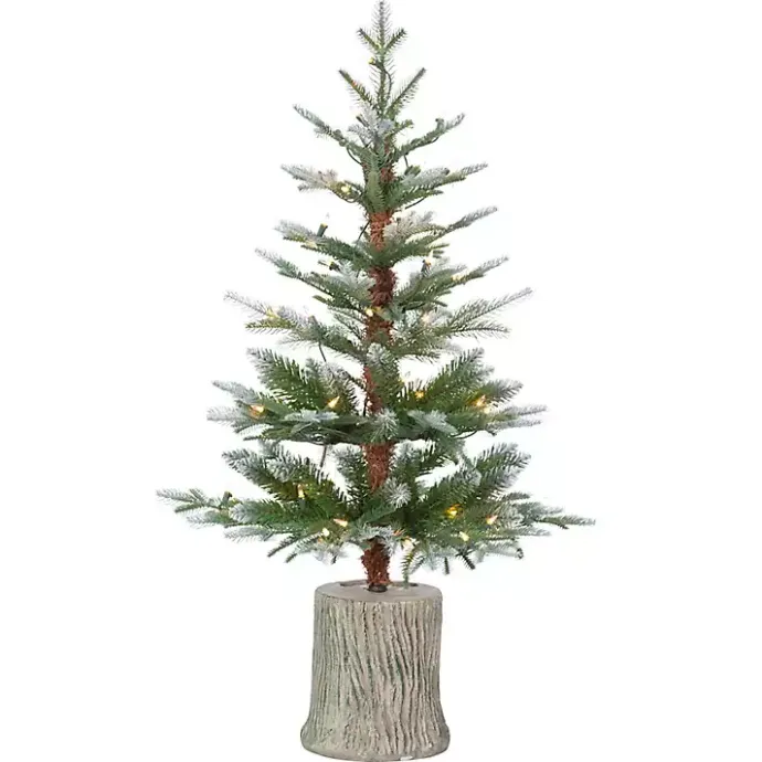 Discount Kirklands Home 3 ft. Pre-Lit Cut Frosted Pine Christmas Tree