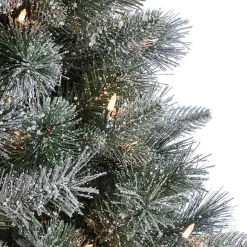 Best Kirklands Home 7 ft. Pre-Lit Flocked Arctic Pine Christmas Tree