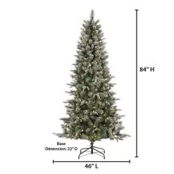 Best Kirklands Home 7 ft. Pre-Lit Flocked Arctic Pine Christmas Tree