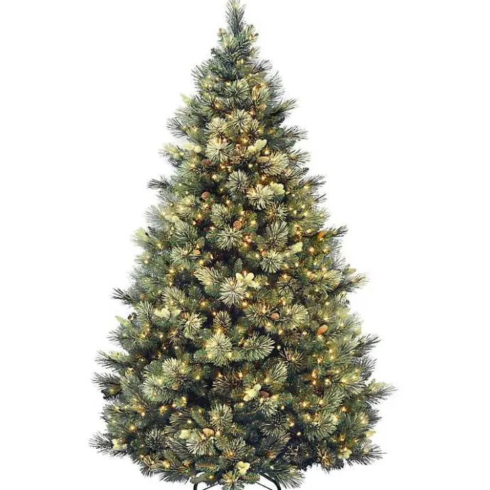 Sale Kirklands Home 9 ft. Pre-Lit Flocked Carolina Pine Christmas Tree