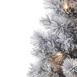 Clearance Kirklands Home 4.5 ft. Pre-Lit Flocked Potted Pine Christmas Tree