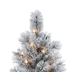 Clearance Kirklands Home 4.5 ft. Pre-Lit Flocked Potted Pine Christmas Tree