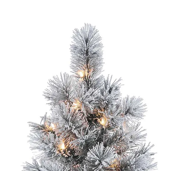 Clearance Kirklands Home 4.5 ft. Pre-Lit Flocked Potted Pine Christmas Tree