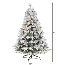 Clearance Kirklands Home 4 ft. Pre-Lit Flocked Vermont Pine Christmas Tree