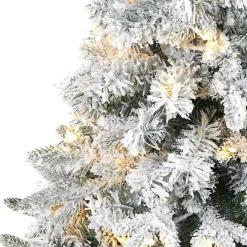 Clearance Kirklands Home 4 ft. Pre-Lit Flocked Vermont Pine Christmas Tree