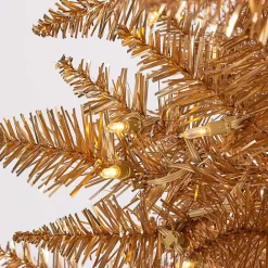 Sale Kirklands Home 7.5 ft. Pre-Lit Gold Tinsel Christmas Tree