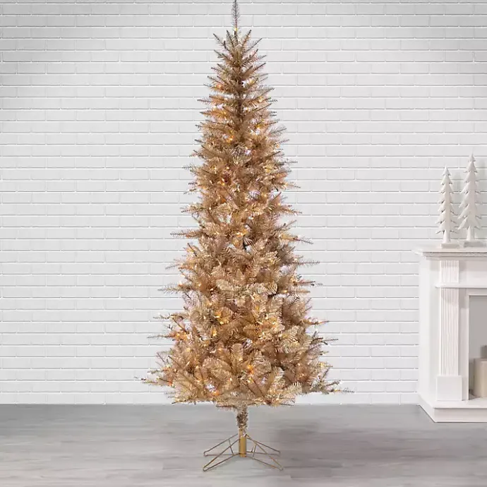 Sale Kirklands Home 7.5 ft. Pre-Lit Gold Tinsel Christmas Tree
