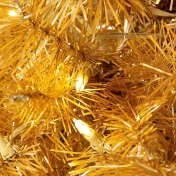 Sale Kirklands Home 7.5 ft. Pre-Lit Gold Tinsel Christmas Tree
