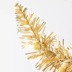 Sale Kirklands Home 7.5 ft. Pre-Lit Gold Tinsel Christmas Tree