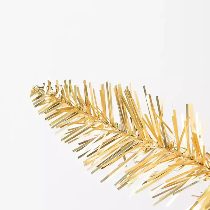 Sale Kirklands Home 7.5 ft. Pre-Lit Gold Tinsel Christmas Tree