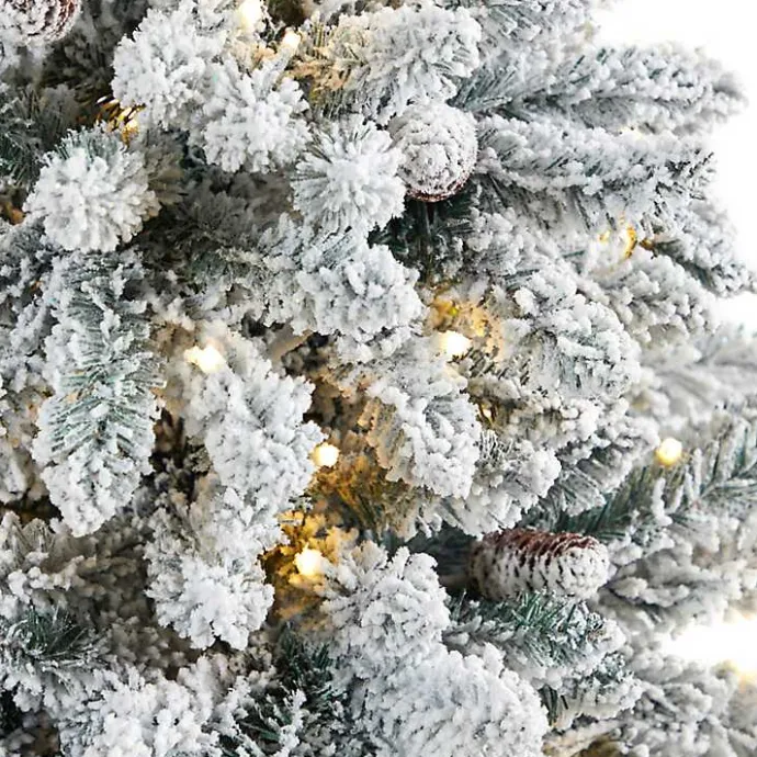 Best Kirklands Home 4.5 ft. Pre-Lit Livingston Fir Tree in White Plant