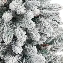 Best Kirklands Home 4.5 ft. Pre-Lit Livingston Fir Tree in White Plant