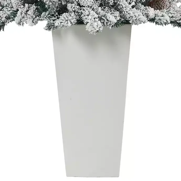 Best Kirklands Home 4.5 ft. Pre-Lit Livingston Fir Tree in White Plant