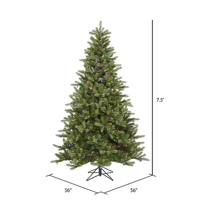 Best Kirklands Home 7.5 ft. Pre-Lit Multicolor Spruce Christmas Tree