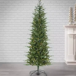 Best Kirklands Home 6.5 ft. Pre-Lit Narrow Dover Pine Christmas Tree