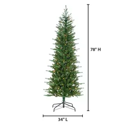 Best Kirklands Home 6.5 ft. Pre-Lit Narrow Dover Pine Christmas Tree
