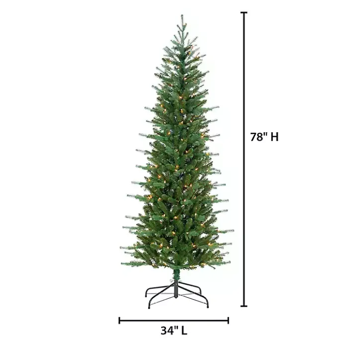 Best Kirklands Home 6.5 ft. Pre-Lit Narrow Dover Pine Christmas Tree