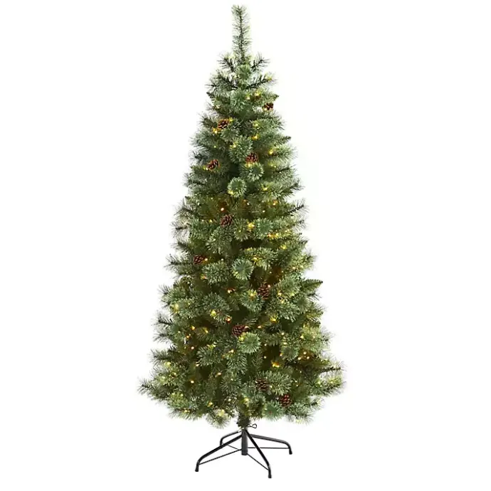 Clearance Kirklands Home 6 ft. Pre-Lit Pine and Pinecone Christmas Tree