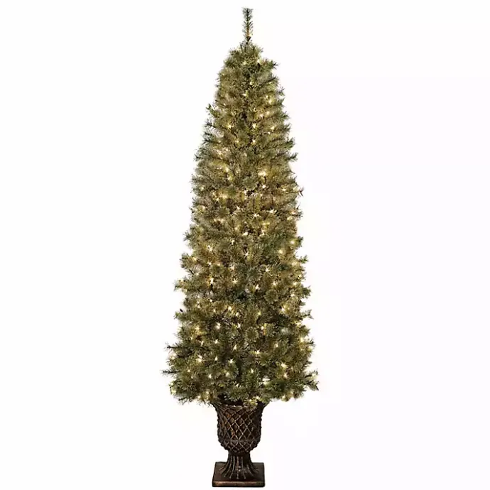 Clearance Kirklands Home 7 ft. Pre-Lit Pine Christmas Tree in Bronze Urn