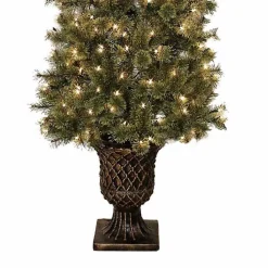 Clearance Kirklands Home 7 ft. Pre-Lit Pine Christmas Tree in Bronze Urn