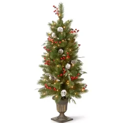 Outlet Kirklands Home 4 ft. Pre-Lit Pinecone and Berry Christmas Tree