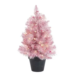 Discount Kirklands Home 2 ft. Pre-Lit Christmas Tree Arrangement Pink