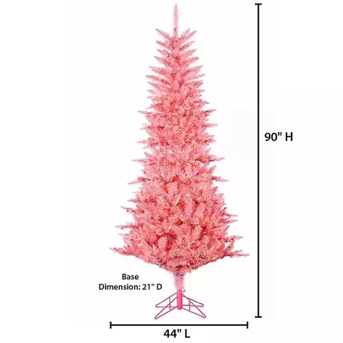Sale Kirklands Home 7.5 ft. Pre-Lit Pink Tinsel Christmas Tree