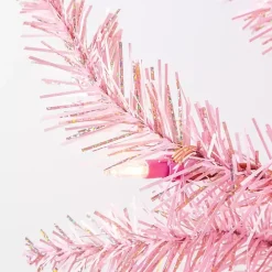 Sale Kirklands Home 7.5 ft. Pre-Lit Pink Tinsel Christmas Tree
