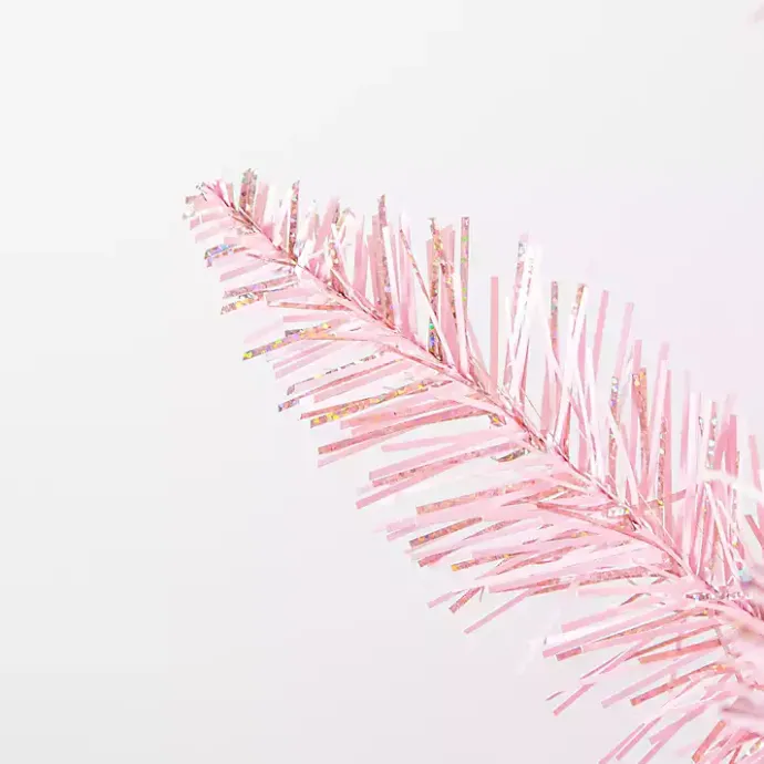 Sale Kirklands Home 7.5 ft. Pre-Lit Pink Tinsel Christmas Tree