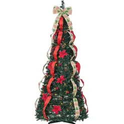 Best Kirklands Home 6 ft. Pre-Lit Pop-Up Pine Christmas Tree