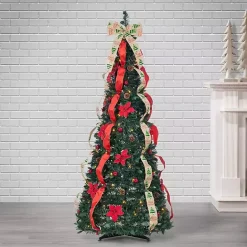 Best Kirklands Home 6 ft. Pre-Lit Pop-Up Pine Christmas Tree
