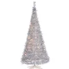 Best Kirklands Home 6 ft. Pre-Lit Silver Tinsel Pop-Up Christmas Tree