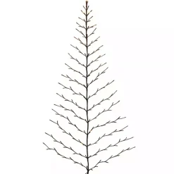 Best Kirklands Home 6 ft. Pre-Lit Twig Wall Hanging Christmas Tree Brown