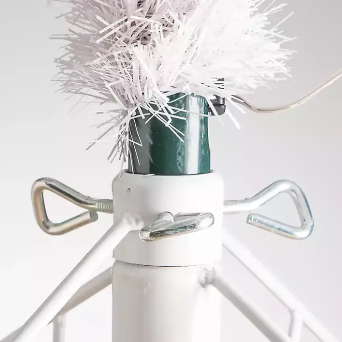 Best Kirklands Home 4 ft. Pre-Lit White Tinsel Christmas Tree