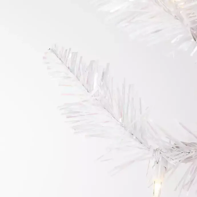 Best Kirklands Home 4 ft. Pre-Lit White Tinsel Christmas Tree